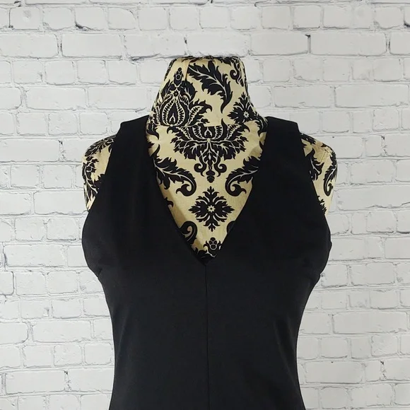 The Limited Size M Sleeveless V-Neck Cocktail Dress with Gold Zipper - Picture 6 of 10